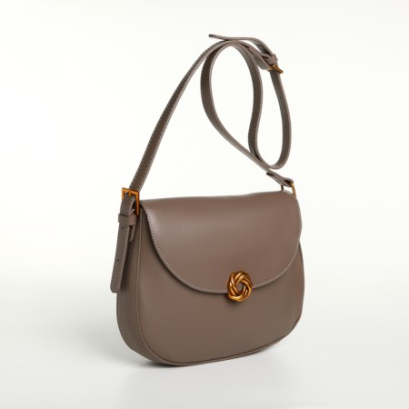 Women's bag on the Textura valve, medium size, color gray-3