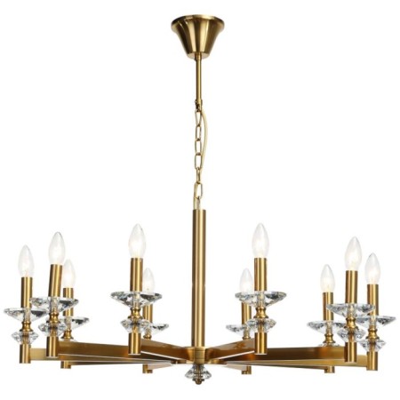 Suspended chandelier Albert 10XE14 40W, size 85x85x53-115 cm, bronze color
