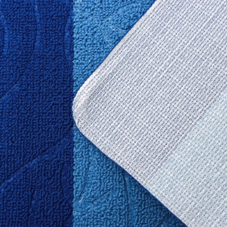 House rug of the share "Leaves", 40 × 60 cm, blue color-3