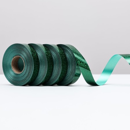Holographic tape for decor and gifts, salad, 2 cm x 50 m-1