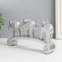 Polystone souvenir "Three silver elephants on the arc, layers" 26x5.5x13 cm