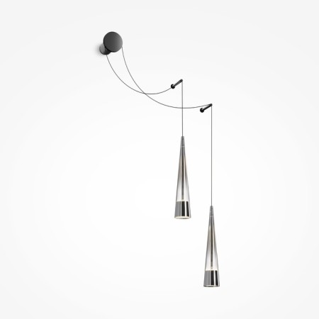 Bra Maytoni P090WL-L24CH3K, 2XLED, 24W, 38.9x48.9x228.9 cm, 840lm, color chromium