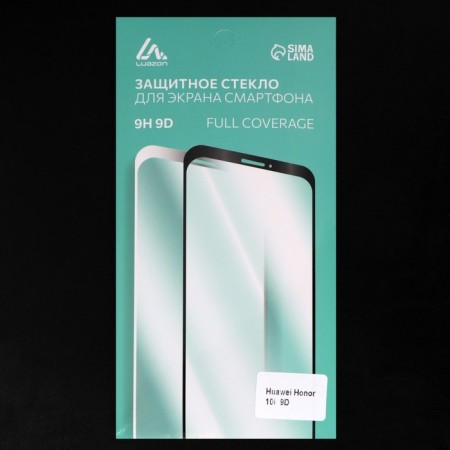 Protective glass 9D Luazon for Honor 10i, full glue, 0.33 mm, 9n, black-3