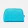 Cosmetic bag with zipper, turquoise color