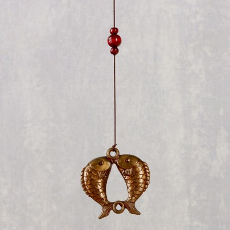 Wind music metal, carp tree 4 tubes 5 bells 62x9.5 cm-3