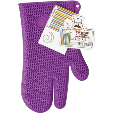 Mitten heat -resistant for the kitchen, color mix
