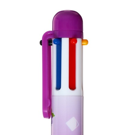 Balloon handle Calligrata, automatic, 6 color, with a pattern, mix-5