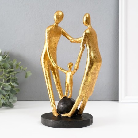Polystone souvenir "Strength in unity" gold 12x17.5x26.5 cm-1