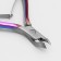 Manicure nippers for cuticle, curved blade, double spring, 10.5 cm, blade length - 5 mm, chameleon color