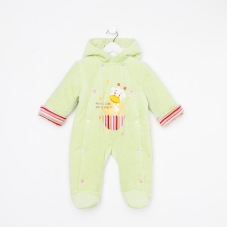Overalls for a boy, height 74 cm, green color