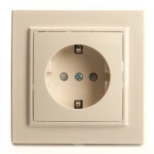 1-seater s/s outlet, Stekker series Erna, PST16-9010-02, ivory