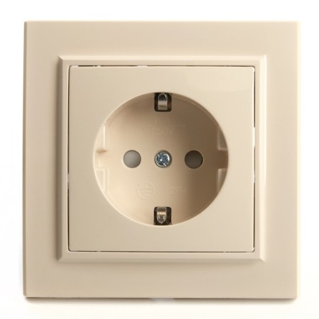 1-seater s/s outlet, Stekker series Erna, PST16-9010-02, ivory