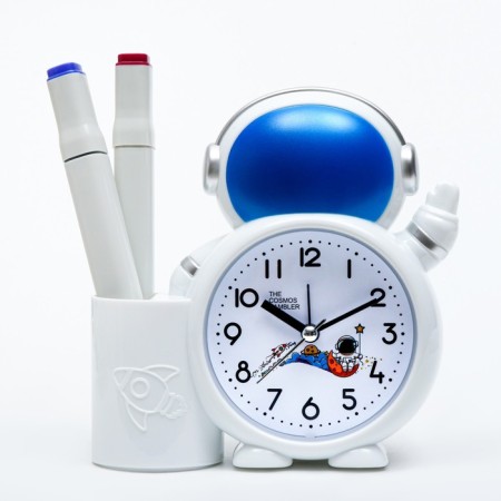 Clock - HELP Alarm clock "Cosmonaut" with organizer for children, 14 x 14.5 cm, aa