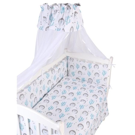 Pino in a crib, hedgehog print-3