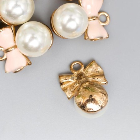 Decor for creativity Metal "Pearls with a bow" MIX 2.1x1.6x1.3 cm-1