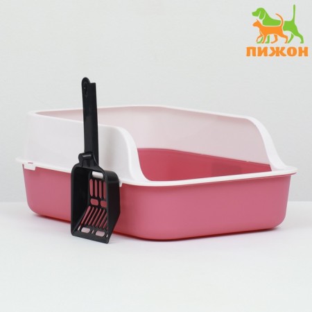 Toilet with side, 40x29x15 cm, burgundy