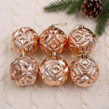Set of balls plastic D-6 cm, 6 pcs 