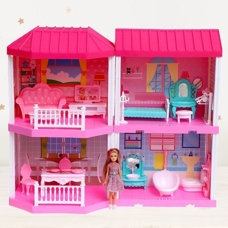 Townhouse doll House, with a doll and accessories-5
