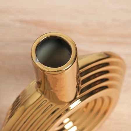 VAZ Coramics Table "Bram" Round, 21.5x17 cm, gold-2