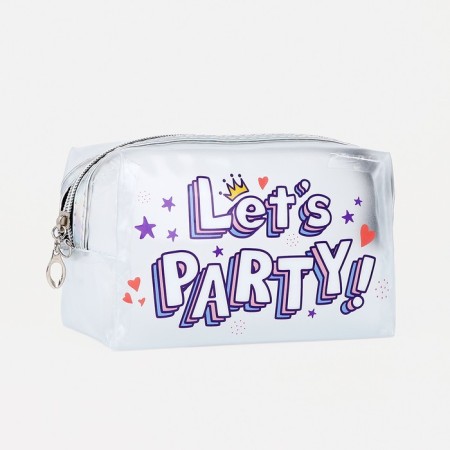 Cosmetic bag with zipper, matte color/multi -colored