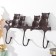 Decorative metal hooks "owls on a branch" 27x5x15.5 cm