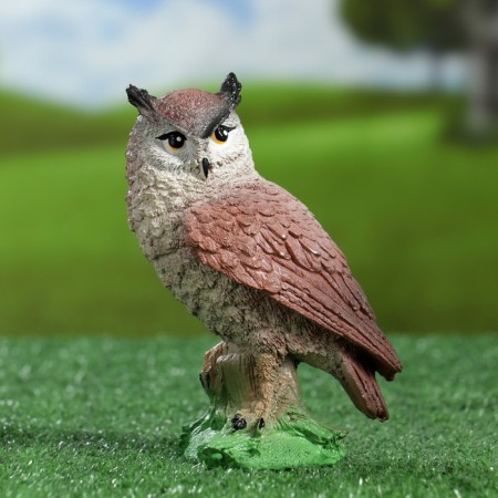 Garden figure "Natural owl" 17x11x8cm
