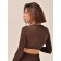 Crop TOP female in a rubber with a long sleeve Mirey Top Manica Lunga, size 46-48, dark brown color