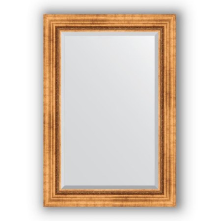 Mirror with fatset in the baguette frame - Roman gold 88 mm, 66 x 96 cm, Evoform