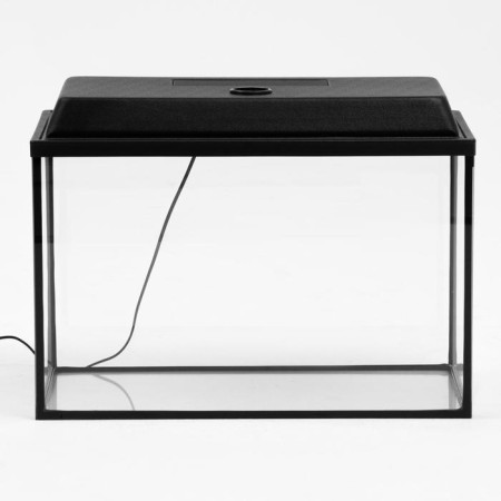 Aquarium "rectangular" with a lid, 60 liters, 56 x 29 x 36 cm, black-1