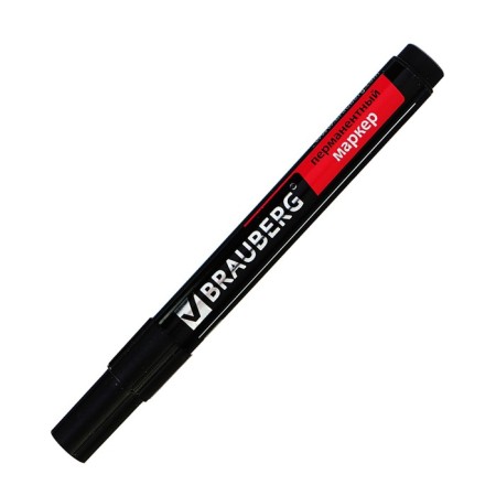 Permanent 3.0 mm marker Brauberg contraact, black, undeveloped-1