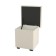 Puff with an opening top, leatherette, beige color Tex Cream