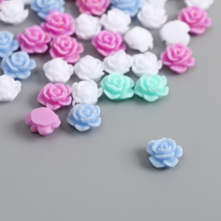 Decor for creativity Plastic "Rose" set 60 pcs pastel mix 0.8x0.8 cm-1