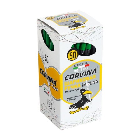 Ballic handle Corvina "51 Classic" Green ink, 1.0 mm node, transparent case-4