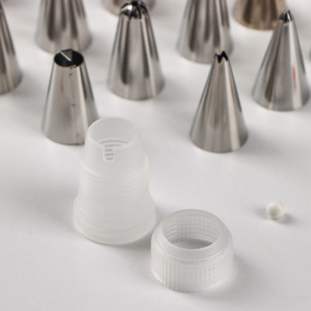A set of pastry nozzles, 42 pcs, d = 1.7 cm, adapter, in the case, nozzles mix-3