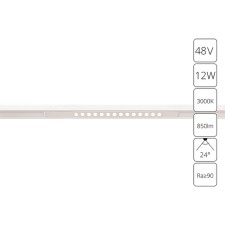 Magnetic track lamp Arte Lamp Optima A7286PL-1WH, LED, 12 W, 1.6x34.5x1.8 cm, 850 lm, white