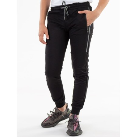 Sports pants for ISee boys, height 152-158 cm, black color-3