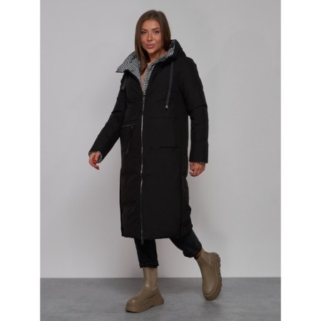 Coat insulated bilateral female, size 48, black color-1