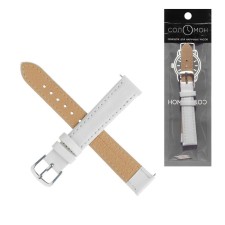 Solomon watch strap, 16 mm, genuine leather, L-20 cm, white