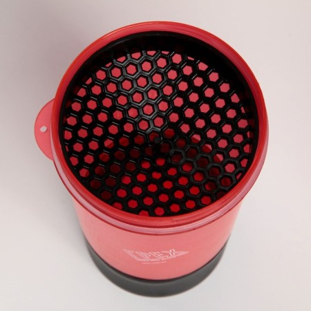 Sports shaker “sin”, red-black, with a bowl for protein 500 ml-4
