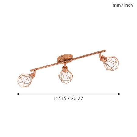 Zapata lamp, 3x2.5W G9, 3000k, 900lm, color copper-3