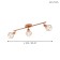 Zapata lamp, 3x2.5W G9, 3000k, 900lm, color copper