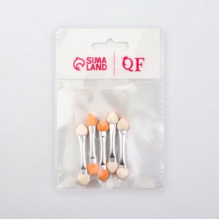 A set of applicators for shadows, bilateral, 5 pcs, 4.7 cm, silver color-2