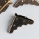 Metal corner "vegetable" bronze set 4 pcs 3x3 cm