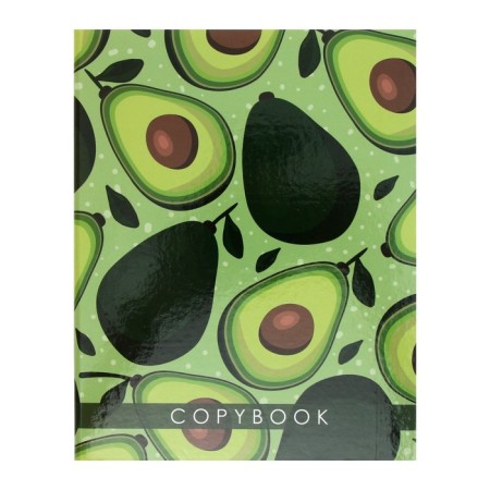 A notebook on the rings of A5 120 sheets in the Calligrata "Avocado" cage, cover 7BC, without cutting down under the rings, offset unit-2