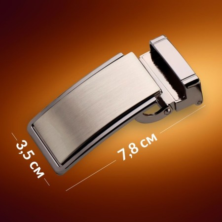 A belt buckle, automatic, 7.8 × 3.5 cm, black nickel color-1