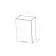 A cabinet hinged with 1 door Noktyurn 500x300x720 White/Dark Concrete/Anthracite