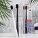 Dental brush "Medic" soft bristles, biodegradable, black + white, 2 pcs.