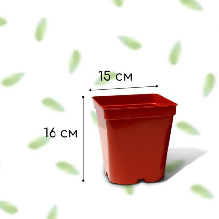 Pot for seedlings, 3 l, d = 16 cm, h = 16 cm, terracotta, Greengo-1