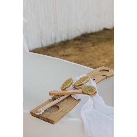 Massage brush for the body of the share, with a pen, natural bristles-6