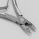 Manicure nippers for cuticle, double spring, 10 cm, blade length - 7 mm, on the blist, silver color